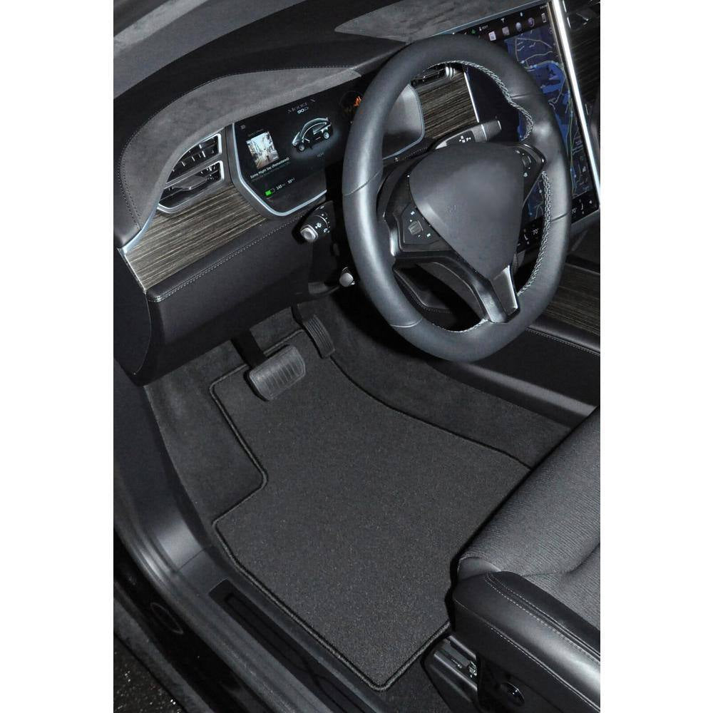 Chevrolet Silverado 1500 Extended Cab Black Classic Carpet Car Mats/Floor Mats, Custom Fit for 2010-2018 (2-Piece)