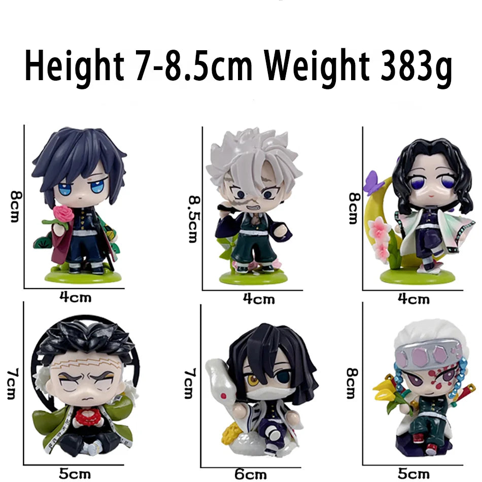 1-12Pcs Anime Demon Slayer Blind Box Tanjiro Kamado Nezuko Cartoon Figure PVC Model Ornament Child Christmas Halloween Gift