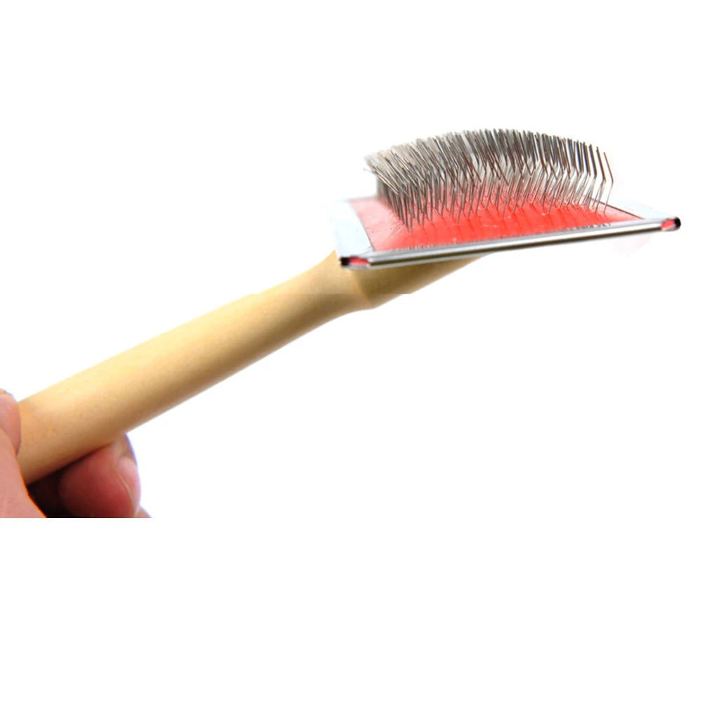 Pet Wooden Handle Needle Comb Massage Comb for Removing Floating Hair Products