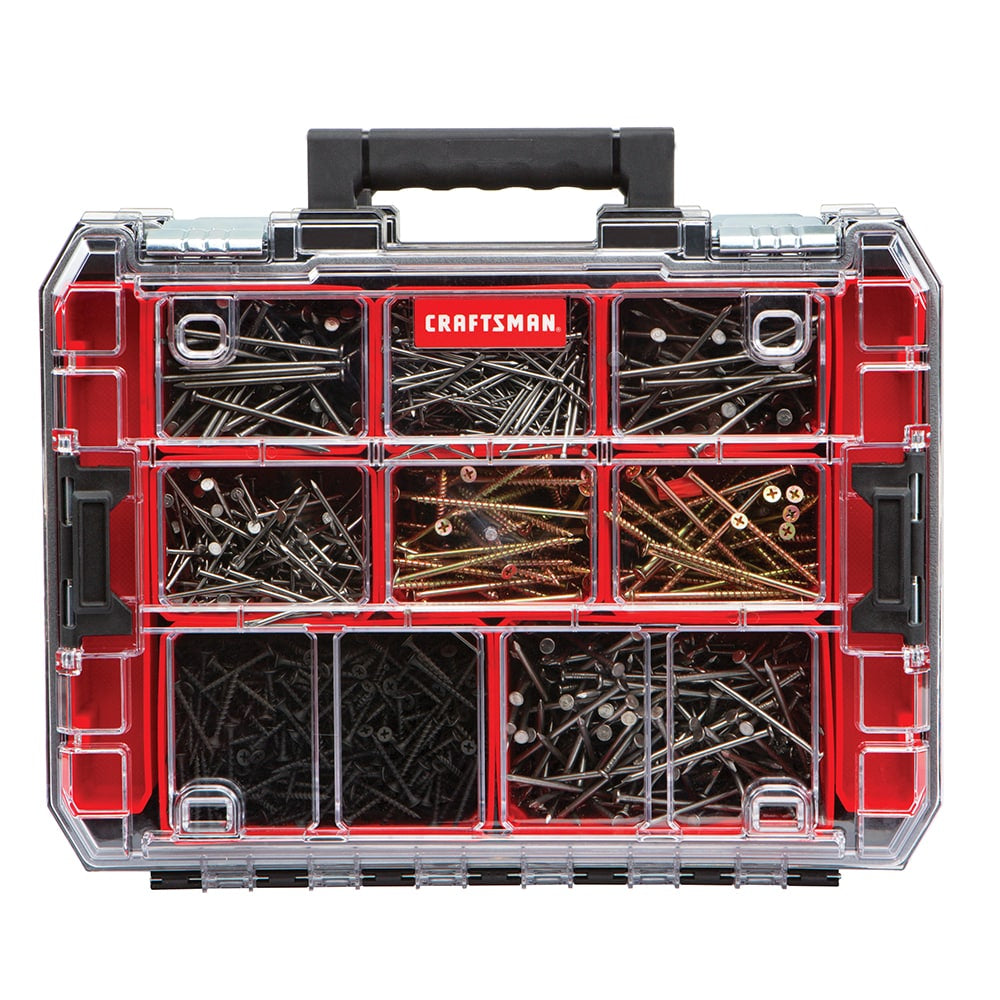 VERSASTACK 10-Compartment Large Plastic Small Parts Organizer