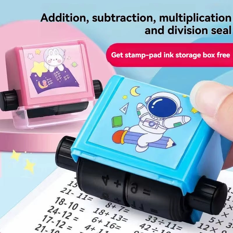 Addition and Subtraction Roller Stamps Multiplication and Division Exercise Questions Math Stamps Elementary School Mental Ari