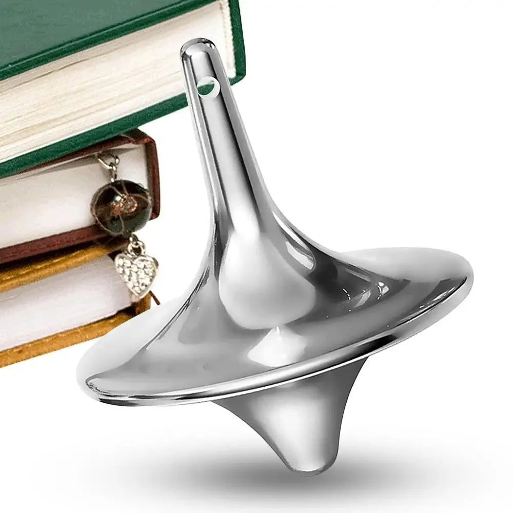 Hot Movie Totem Metal Gyro Silvery Hand Spinning Top Fingertips Small Cyclone Gyroscope anti Stress Fidget Toys for Adult Gifts