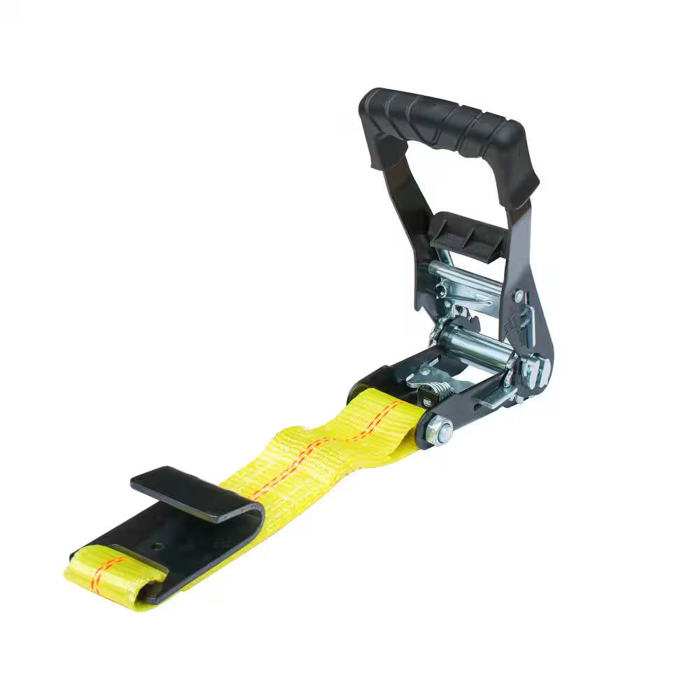 2 In. X 27 Ft. Heavy-Duty Ratchet Tie-Down Strap with Flat Hooks