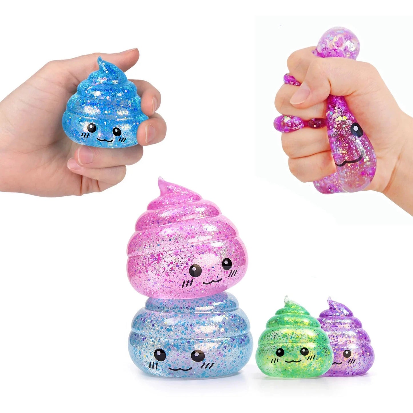 Novelty Squishy Poo Stress Ball Squishies Toys Maltose Funny Stretch Squeeze Fidget Toys for Adults Stress Relief Prank Gift