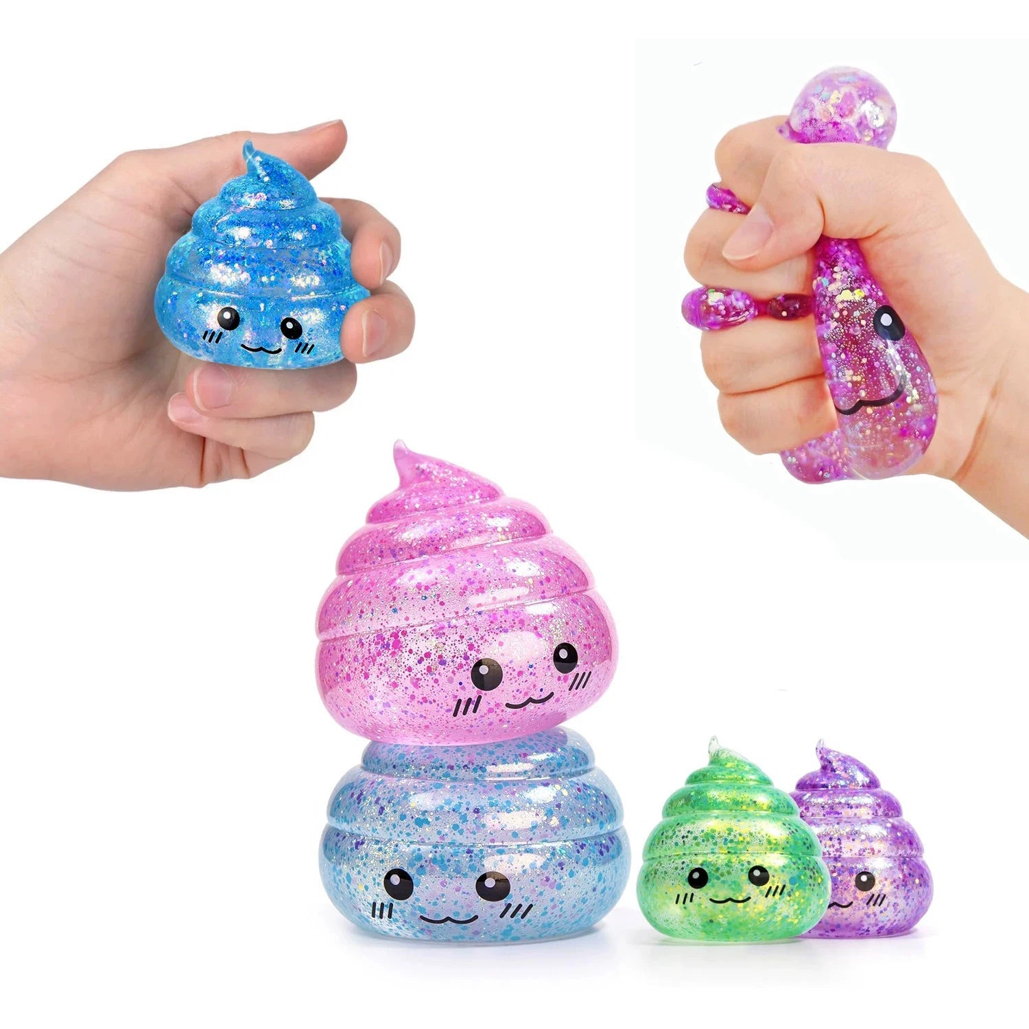 Novelty Squishy Poo Stress Ball Squishies Toys Maltose Funny Stretch Squeeze Fidget Toys for Adults Stress Relief Prank Gift