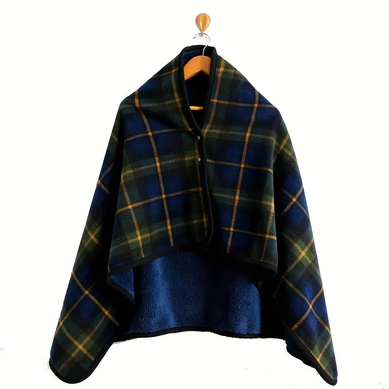1Pc Wearable Blankets Shawl Blanket Flannel Lazy Casual Office Blanket