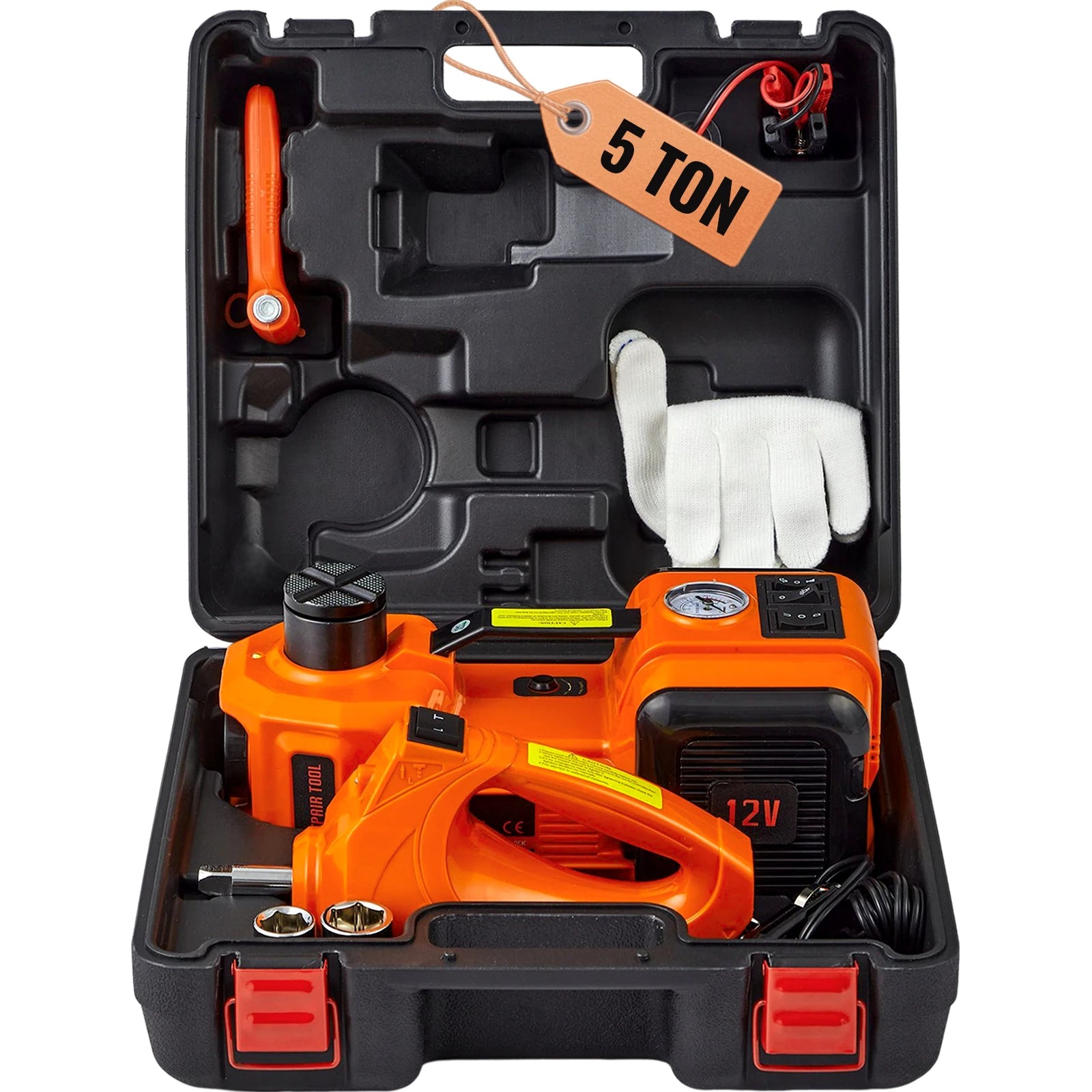 5 Ton Electric Car Jack 11023 LBS Hydraulic Jack Lift Portable Car Jack for SUV Sedan Truck Change Tires Garage Repair