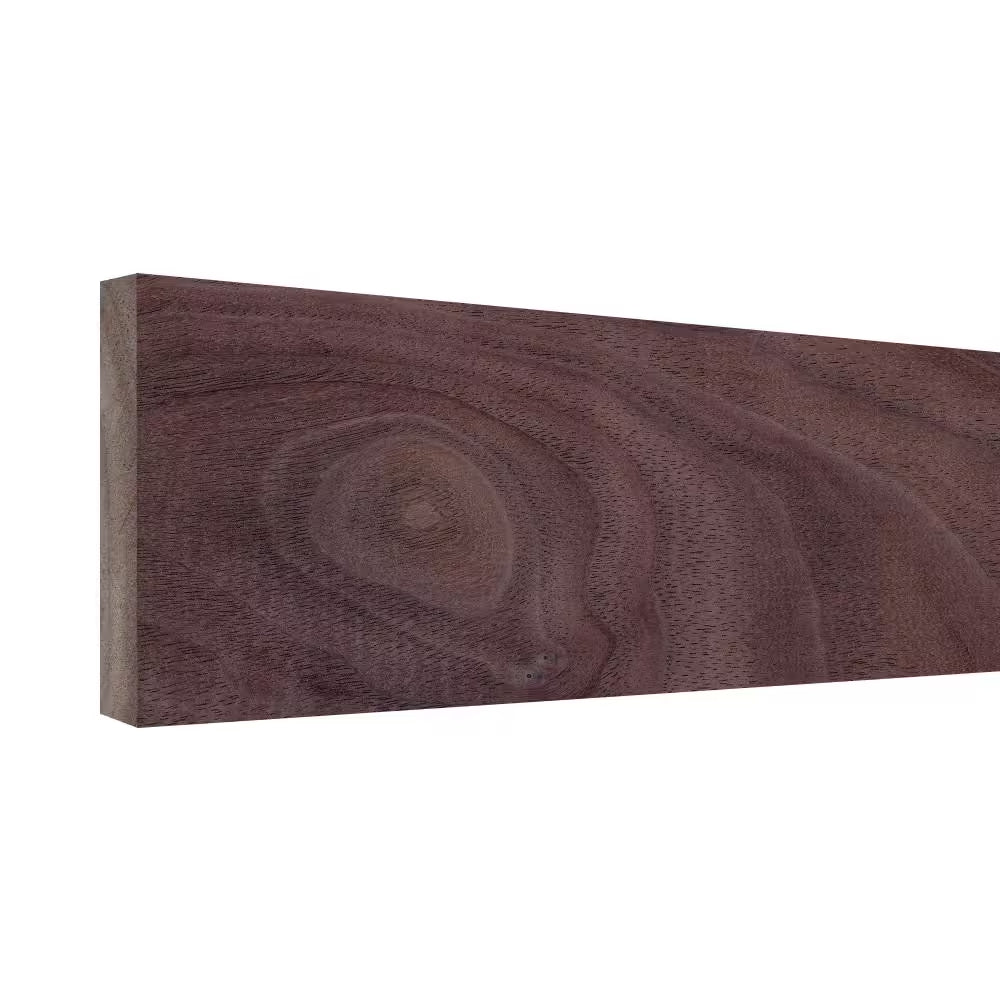 0.5 In. D X 3.5 In. W X 48 In. L Unfinished Natural Walnut Wood Board