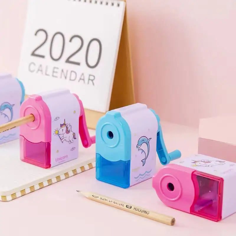 1-2 Pcs Cute Unicorn/Dolphin Mechanical Sharpener for Pencil School Office Supplies Creative Stationery Back to School