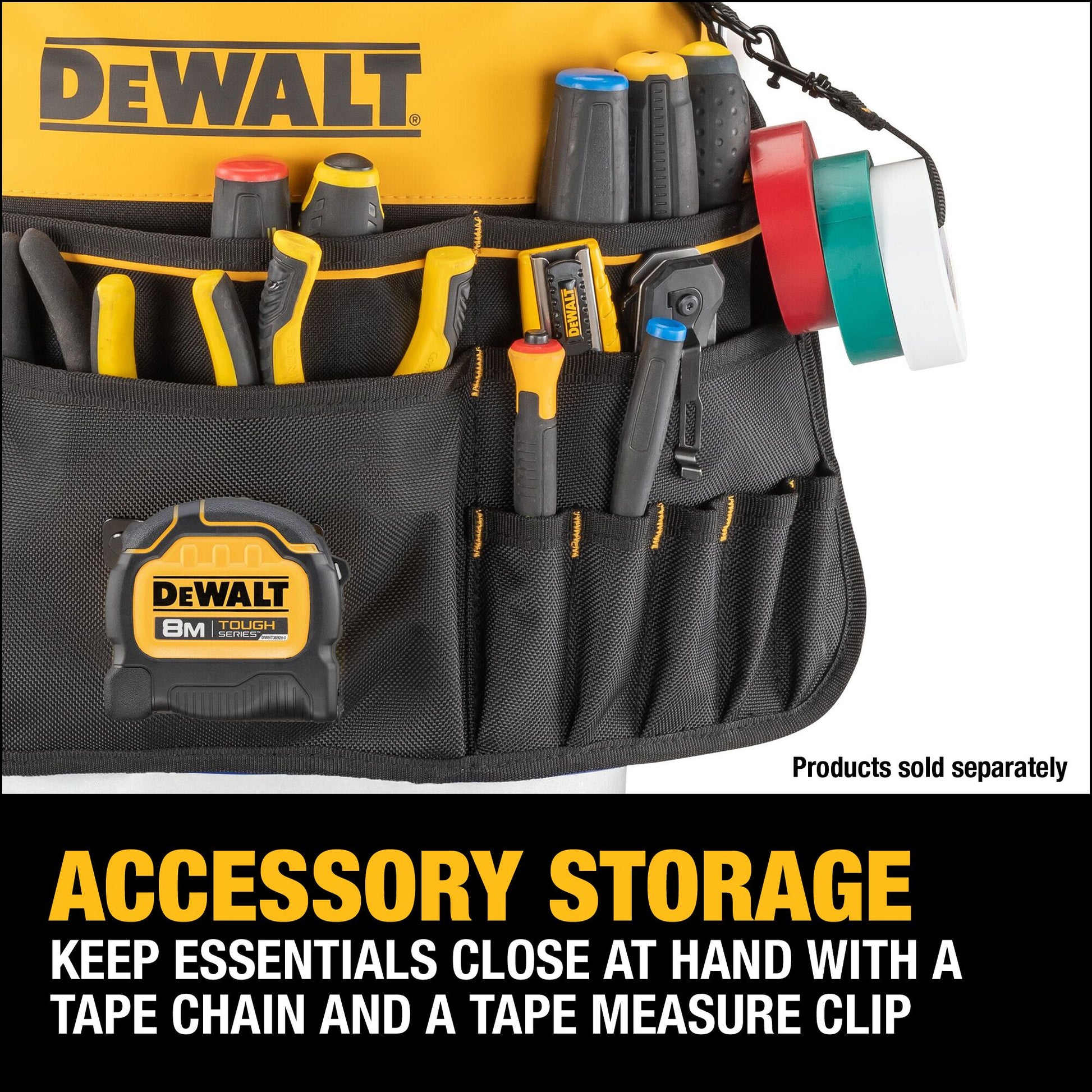 Black - Yellow Ballistic Nylon 2-In W X 19.625-In D X 19.75-In L 5-Gallon Bucket Organizer