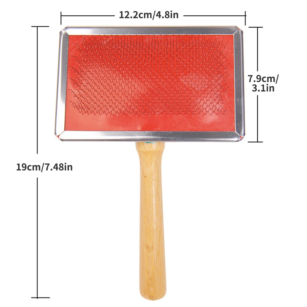 Pet Wooden Handle Needle Comb Massage Comb for Removing Floating Hair Products
