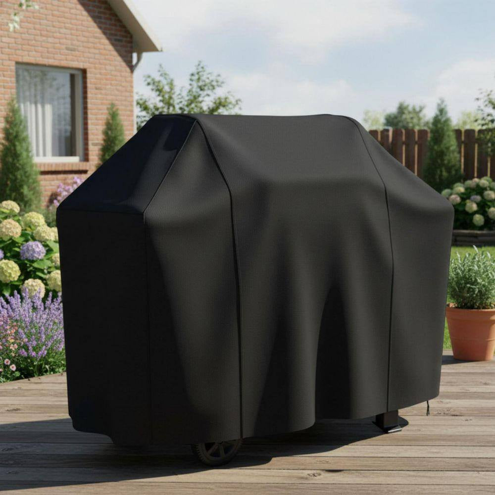 70 In. Black BBQ Grill Cover for Outdoor Grill