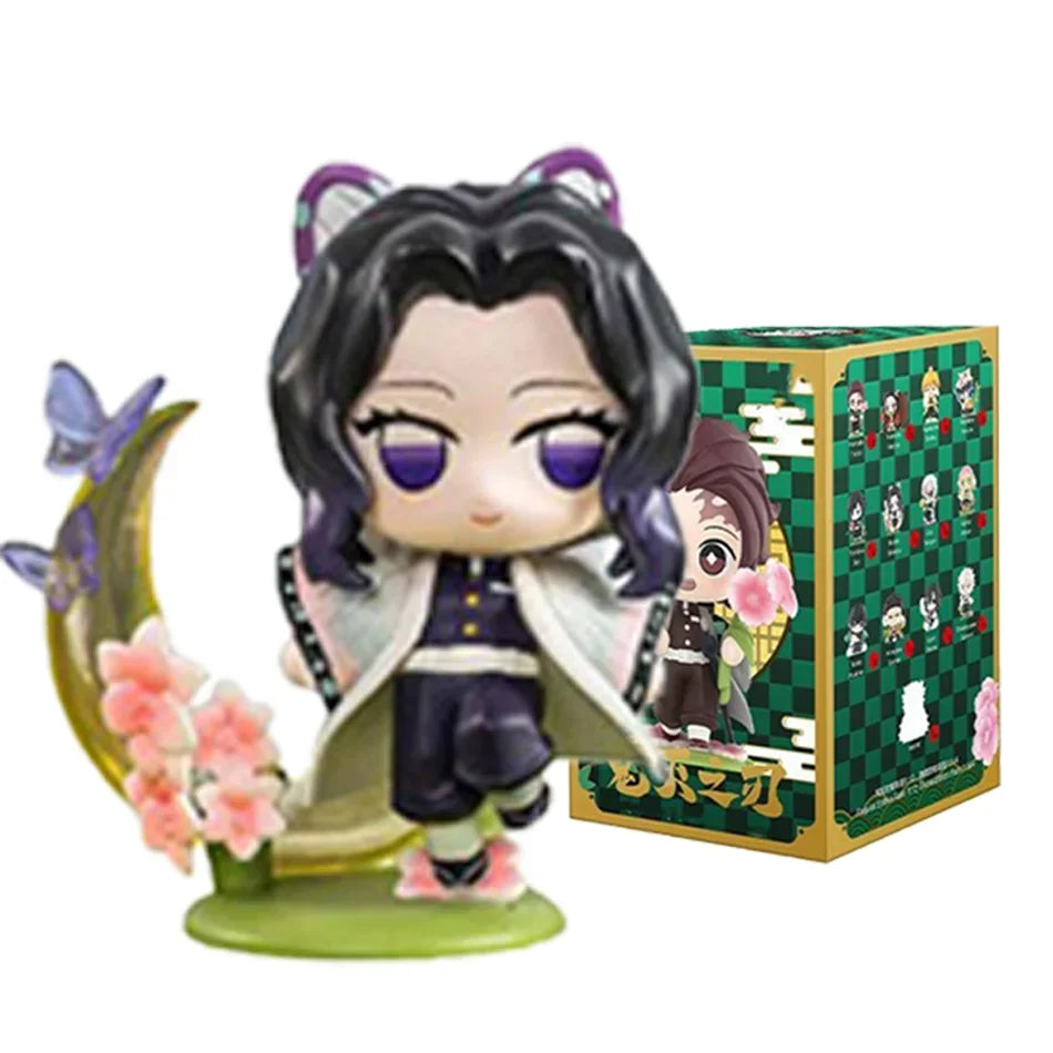 1-12Pcs Anime Demon Slayer Blind Box Tanjiro Kamado Nezuko Cartoon Figure PVC Model Ornament Child Christmas Halloween Gift