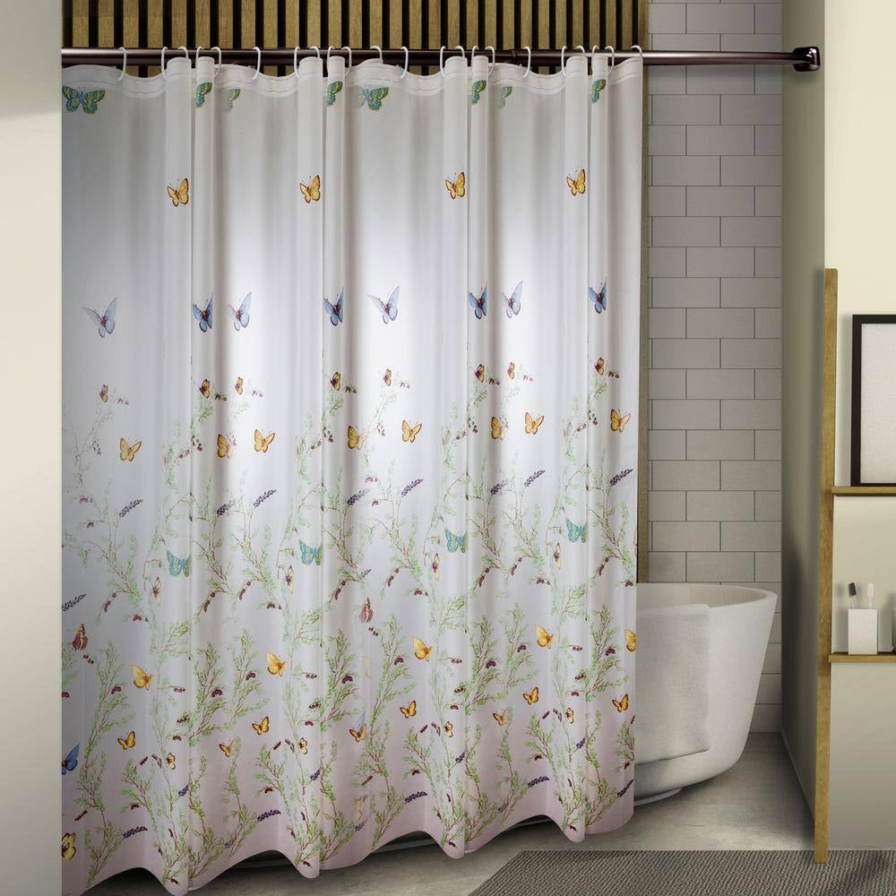 71 In. X 71 In. Tranquil Floating Butterflies Shower Curtain