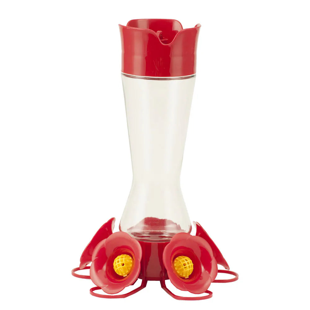 Favored Pinch-Waist Glass Hanging Squirrel-Resistant Nectar Hummingbird Feeder - 16-Oz