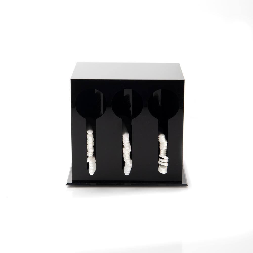 Mind Reader Plastic 3 Compartment Utensil Holders in Black