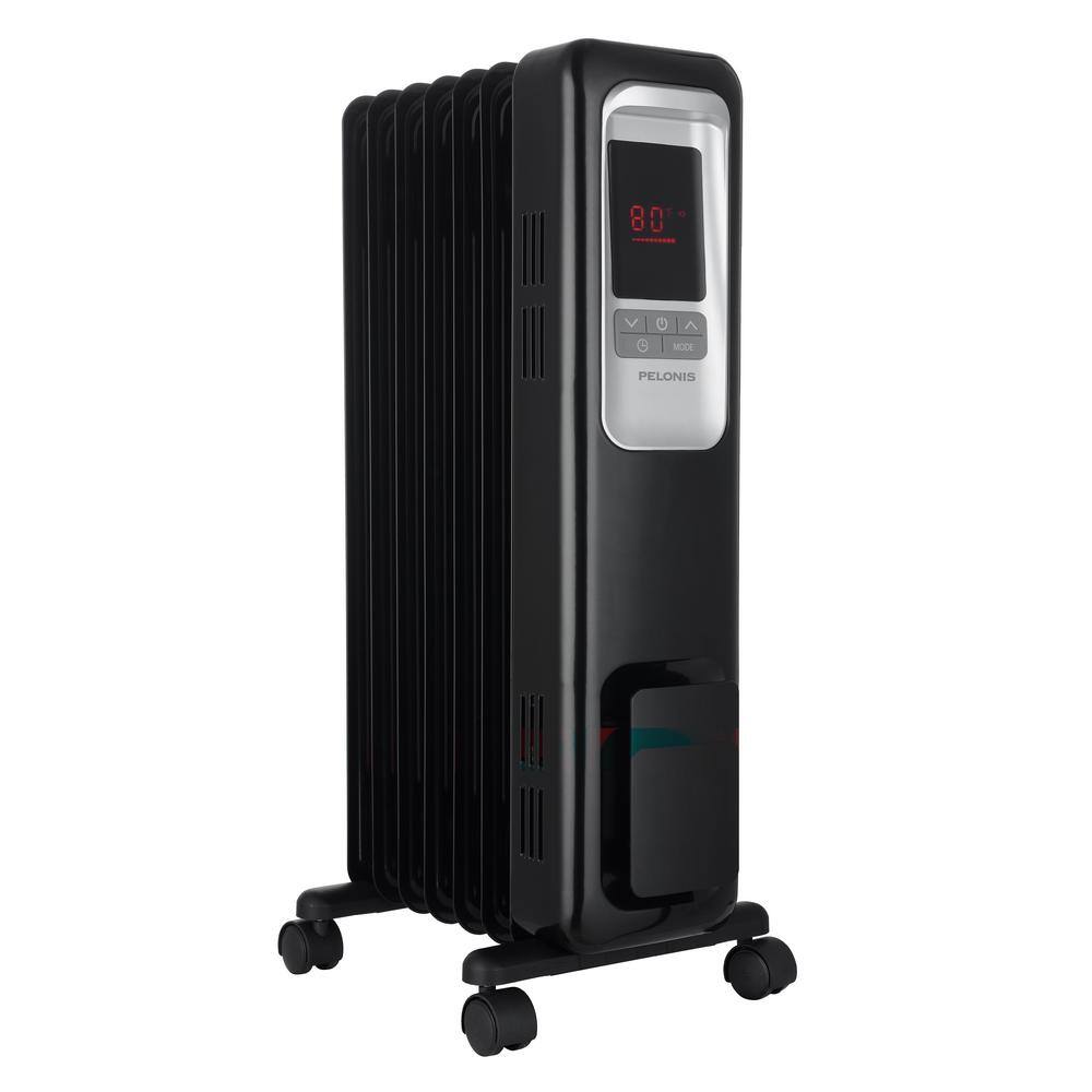Pelonis 1,500-Watt Digital Electric Oil-Filled Radiant Portable Space Heater