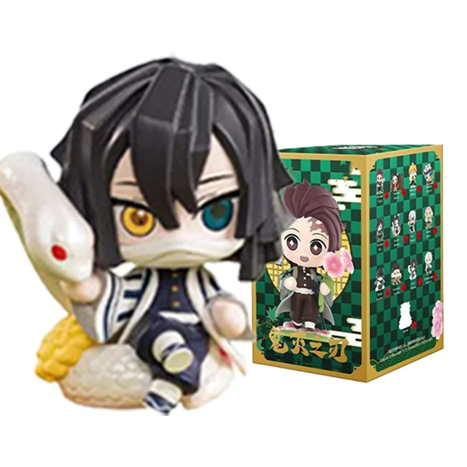 1-12Pcs Anime Demon Slayer Blind Box Tanjiro Kamado Nezuko Cartoon Figure PVC Model Ornament Child Christmas Halloween Gift
