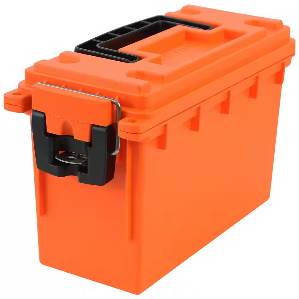 Orange Plastic Marine Lockable and Stackable Storage Box with Handle