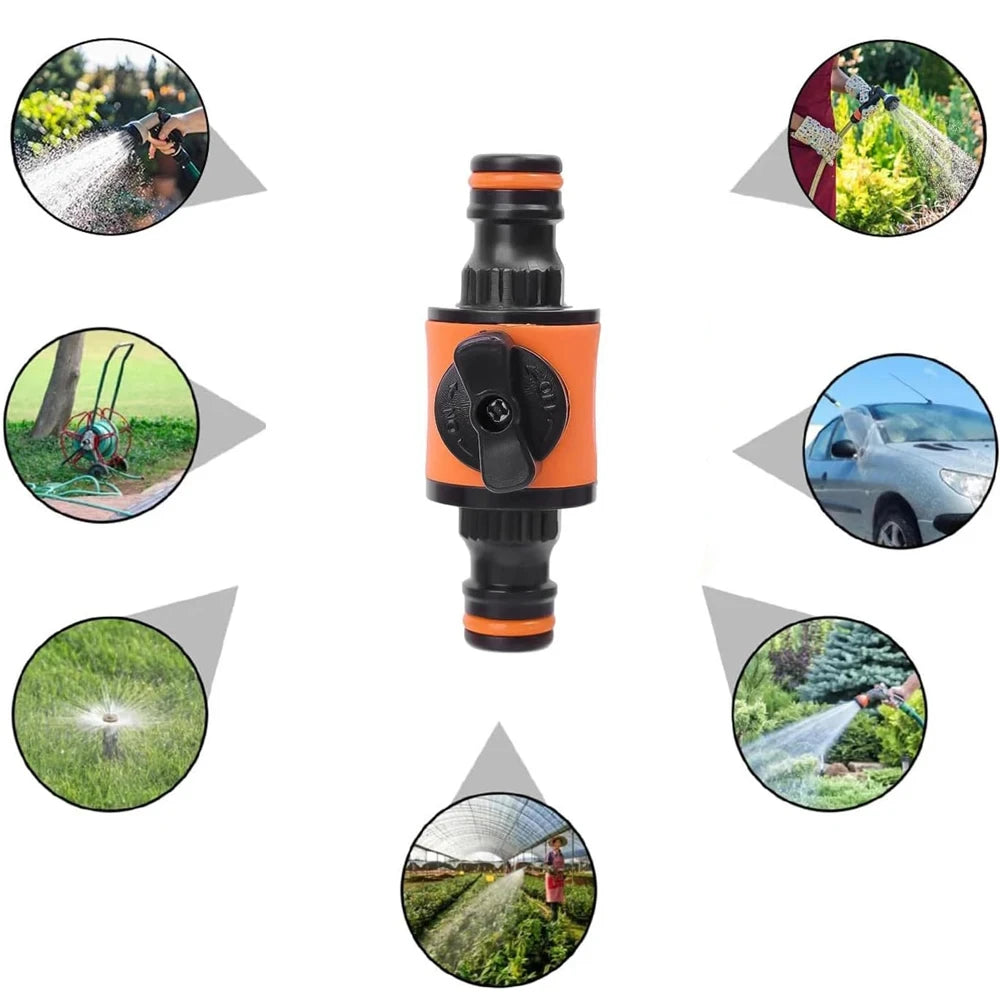 Garden Hose Pipe Tap Shut off Valve Fitting Connector Pipe Coupler Stop Water Connection Repair Joint Irrigation System Adap