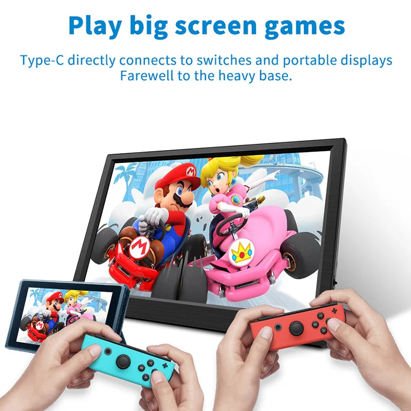 11.6 Inch Portable Monitor Hdmi-Compatible Laptop Second Screen Gaming Extended Display for Switch/Ps4/Xbox/Raspberry Pi