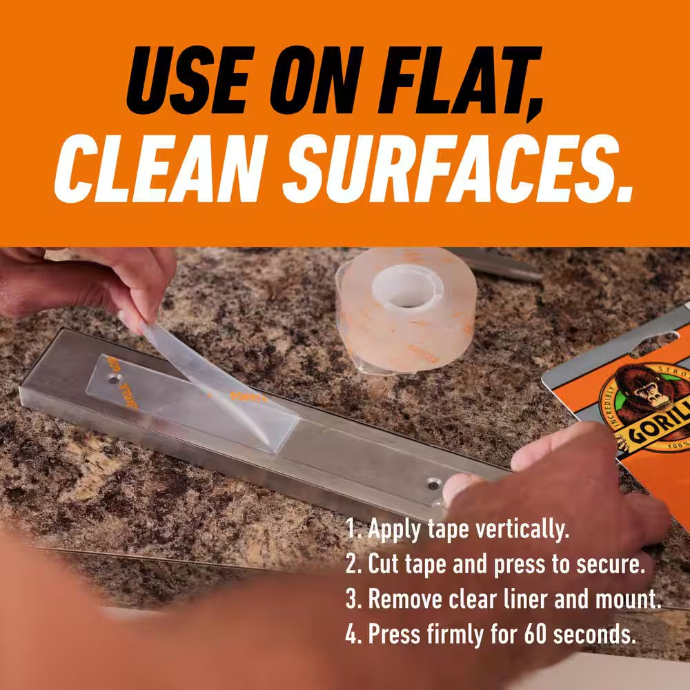 1 in X 1.67 Yds. Tough and Clear Double Sided Mounting Tape