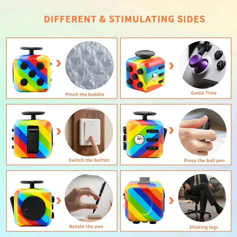 Creative Antistress Fidget Compression Anti-Stress Sensory New Novelty Magic Dice Toys for Children Adults Office Stress Relief
