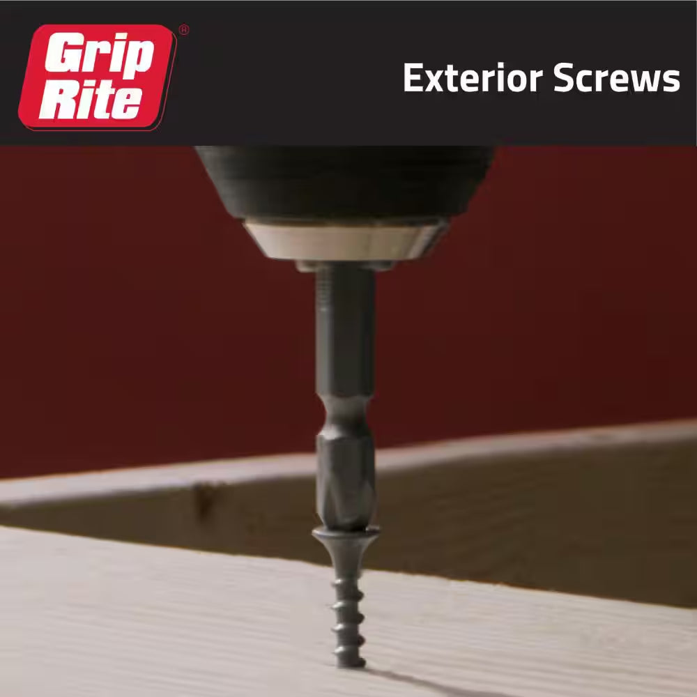 #8 X 1-1/4 In. #2 Phillips Bugle Head Coarse Thread Coated Exterior Wood Screws 1 Lb. Box