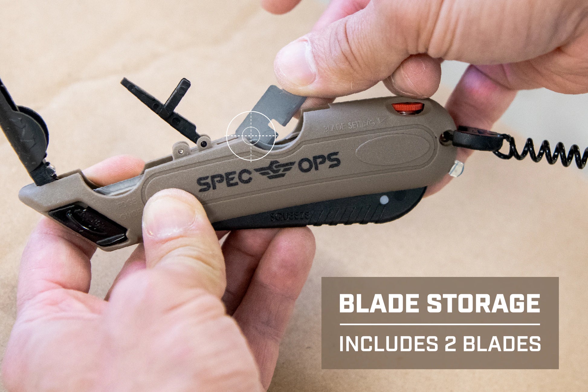 Safety Knife Box Cutter, Includes Holster and Lanyard 4Mm 2 -Blade Utility Knife with on Tool Blade Storage