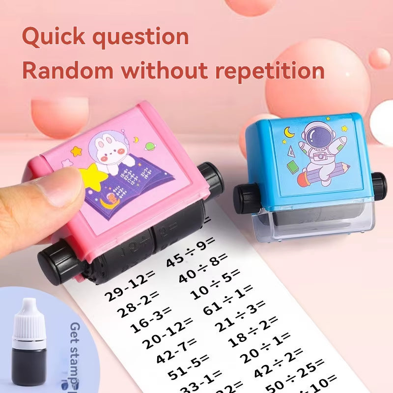 Addition and Subtraction Roller Stamps Multiplication and Division Exercise Questions Math Stamps Elementary School Mental Ari
