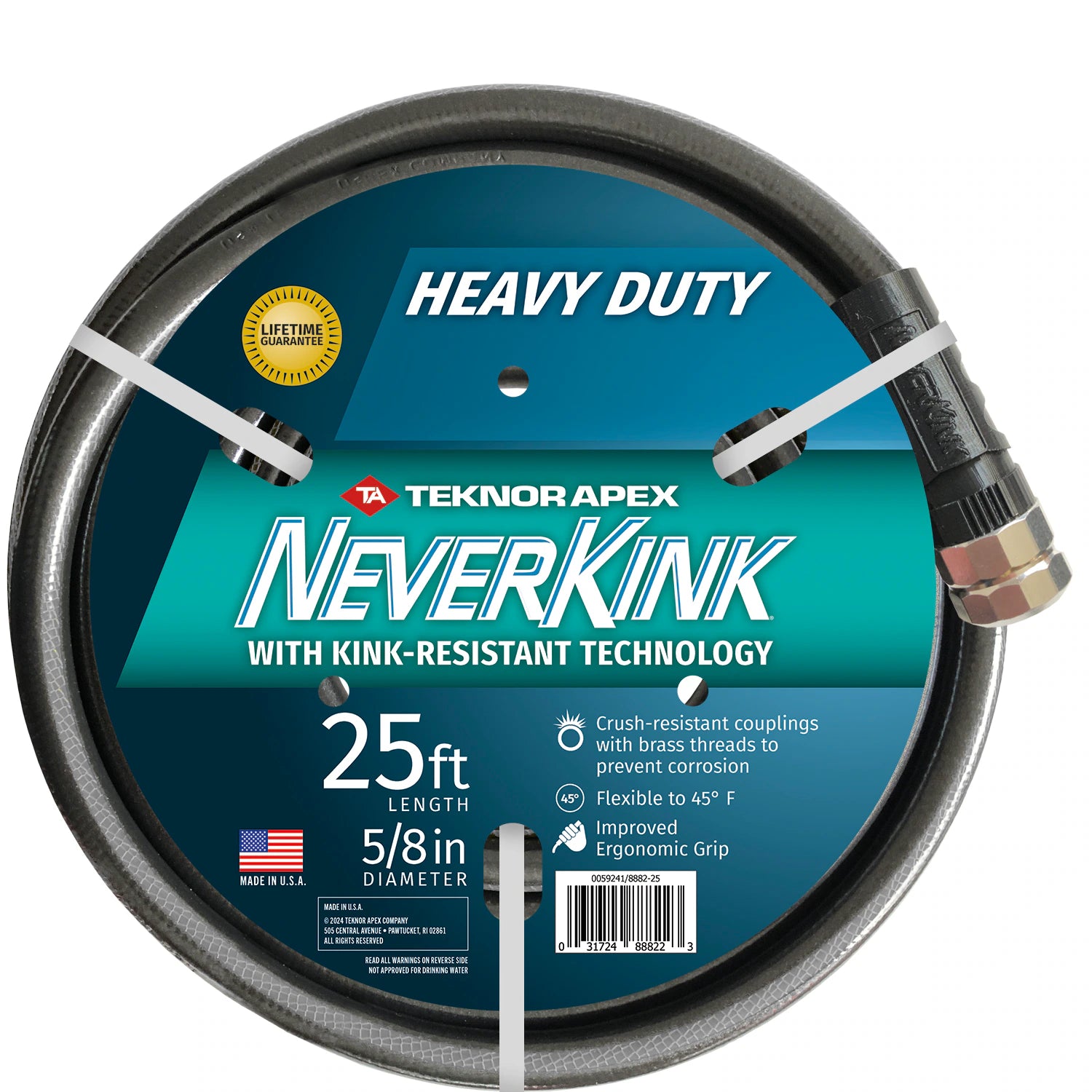 Teknor Apex 5/8-In X 50-Ft Heavy -Duty Kink Free Vinyl Gray Coiled Hose