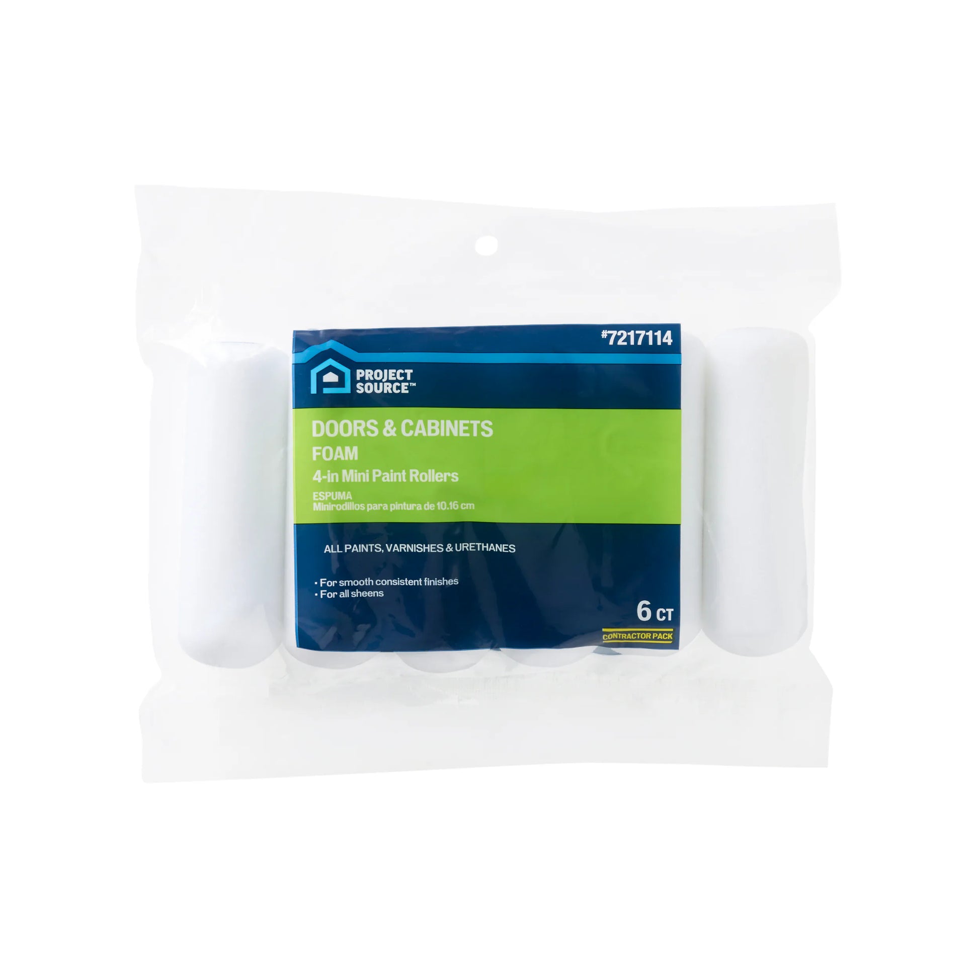 2 -Pack 4-In X Smooth Mini Foam Paint Roller Cover