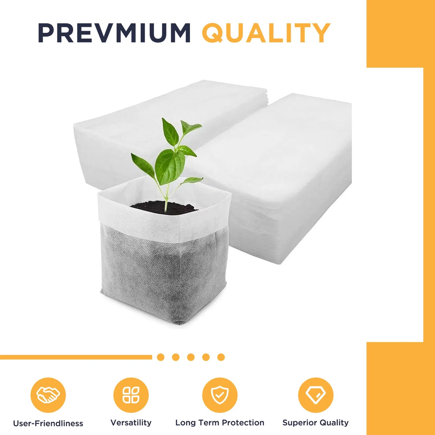 100Pcs Disposable Plant Nursery Bag Great Water Retention Plant Nursery Bag for Improving Plants Survival Rate