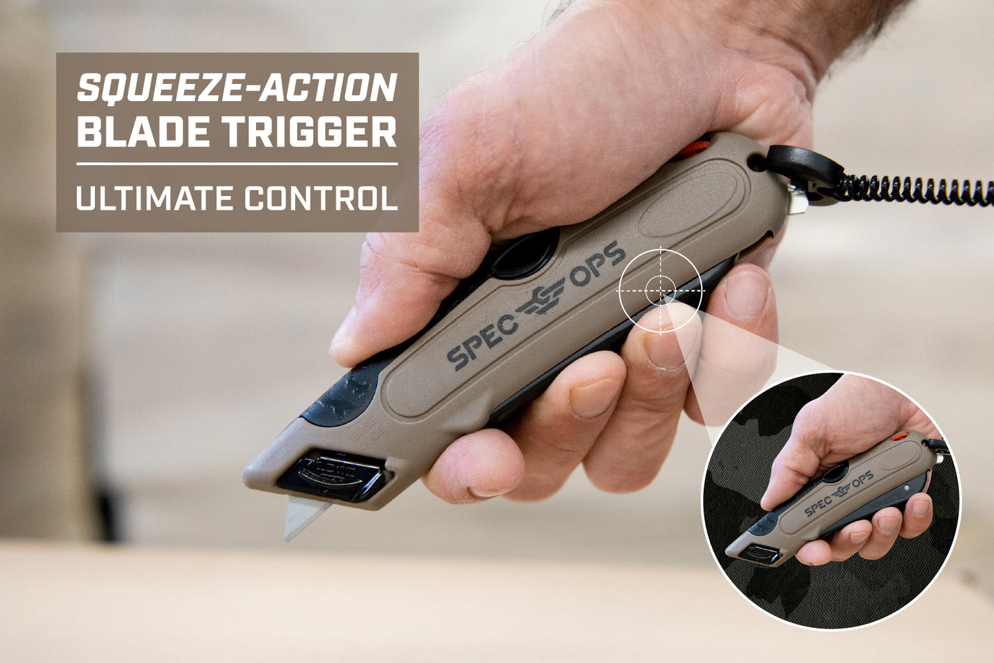 Safety Knife Box Cutter, Includes Holster and Lanyard 4Mm 2 -Blade Utility Knife with on Tool Blade Storage