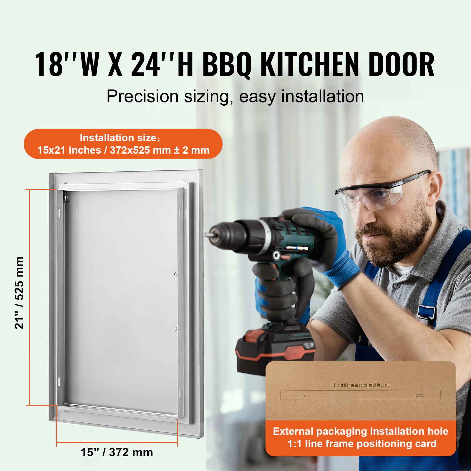 BBQ Access Door 18-In W X 24-In H Single Door