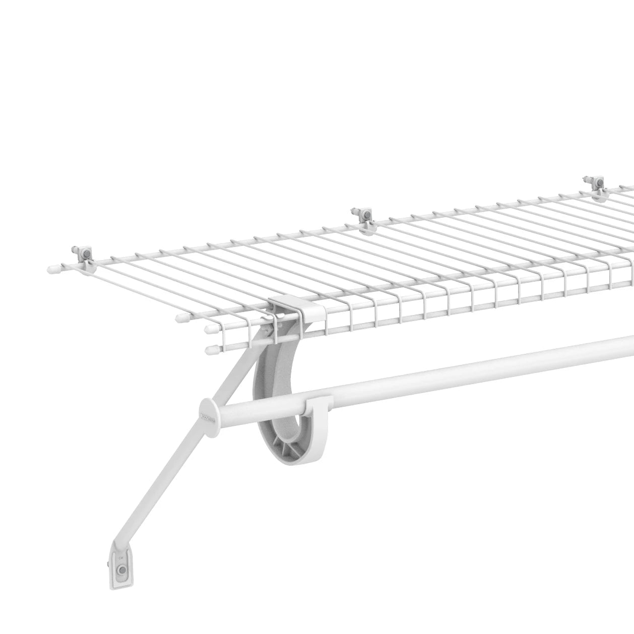 Superslide White Metal Closet Rod 72-In X 0.63-In