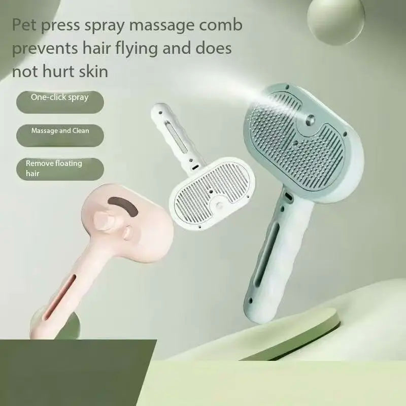 Pet Spray Comb Anti‑Floating Hair Brush, Dog Cat Grooming Needle Comb Massage Cleaning Hair Remover for Long & Short Hair Pets