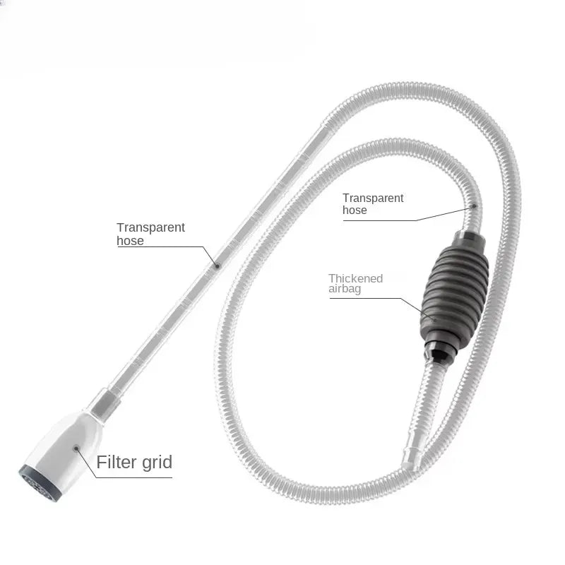Fish Tank Siphon Vacuum Gravel Large Water Exchanger Aquarium Sand Cleaning and Water Changing Cleaning Kit with Extension Tube