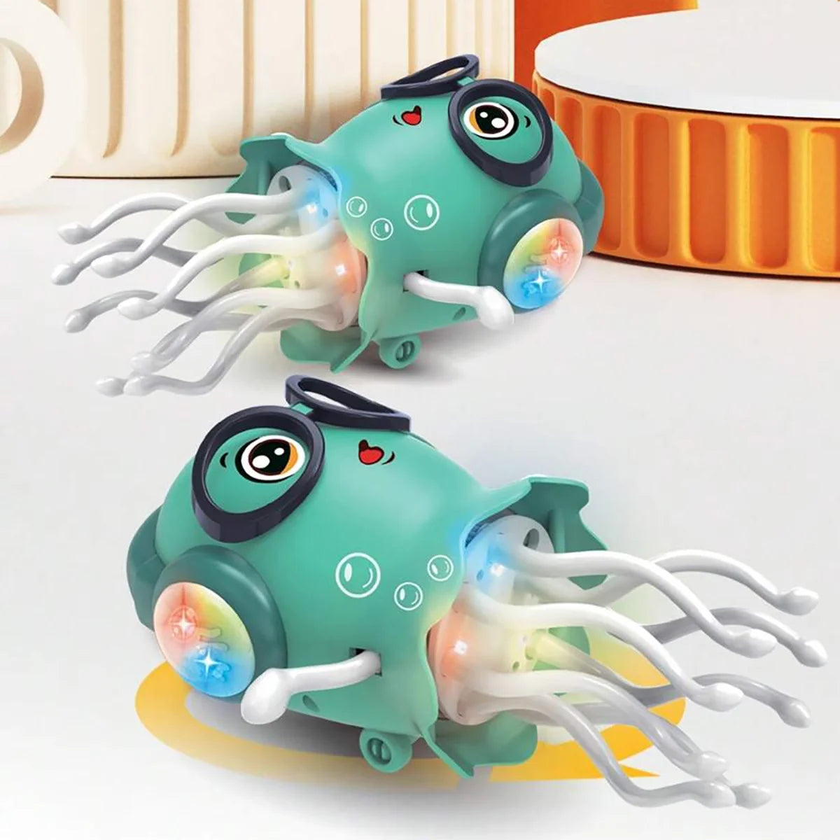 Auto-Sensing Avoiding Dancing Jellyfish Kid Electronic Pet Toys Cartoon LED Development Education Toddler Creative Birthday Gift