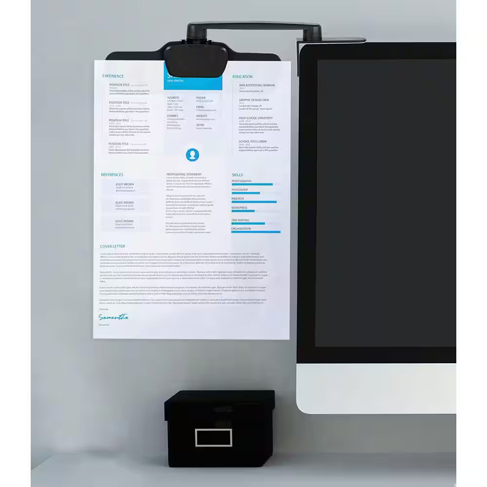 Monitor Copyholder Document Clip