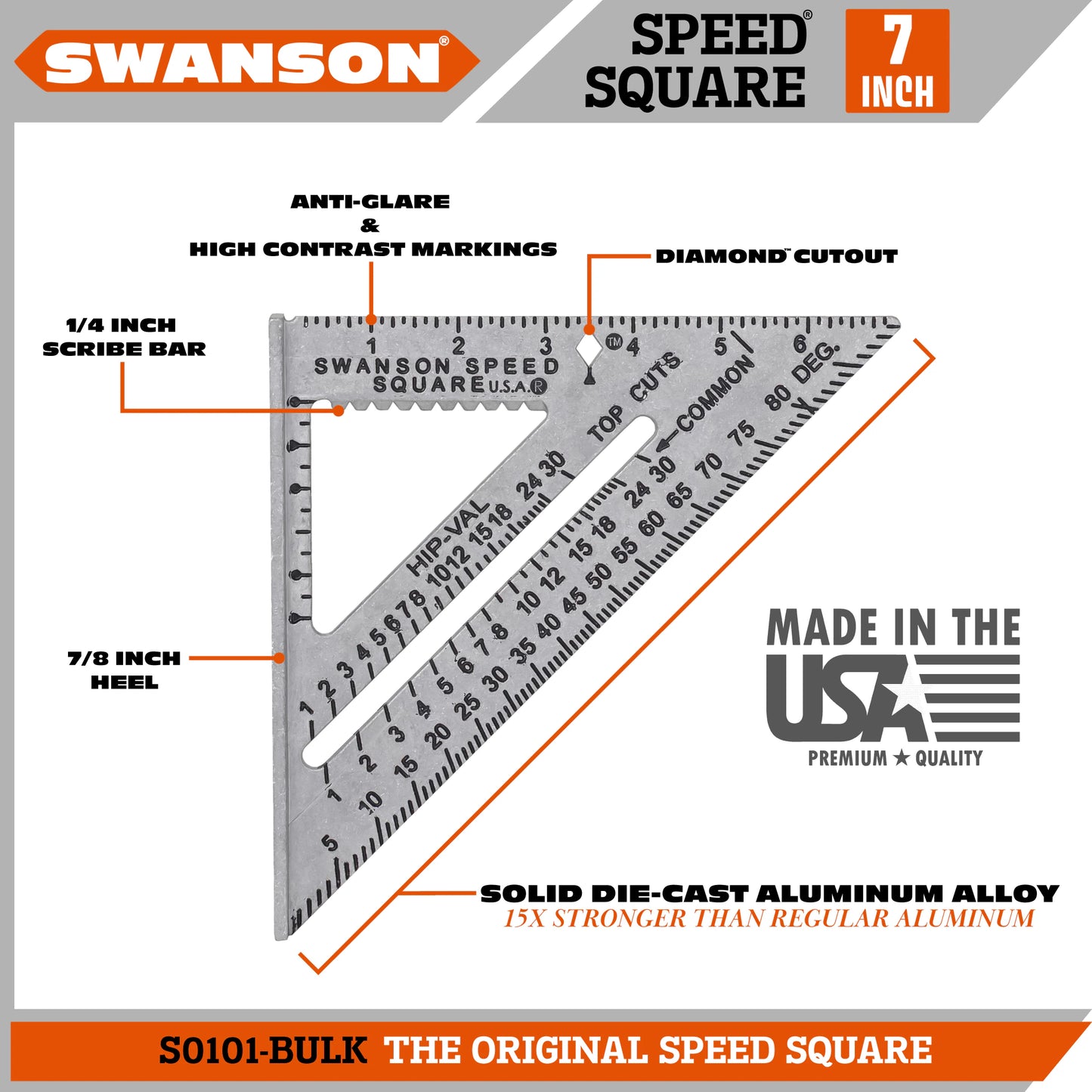 Aluminum 7-In Speed Square