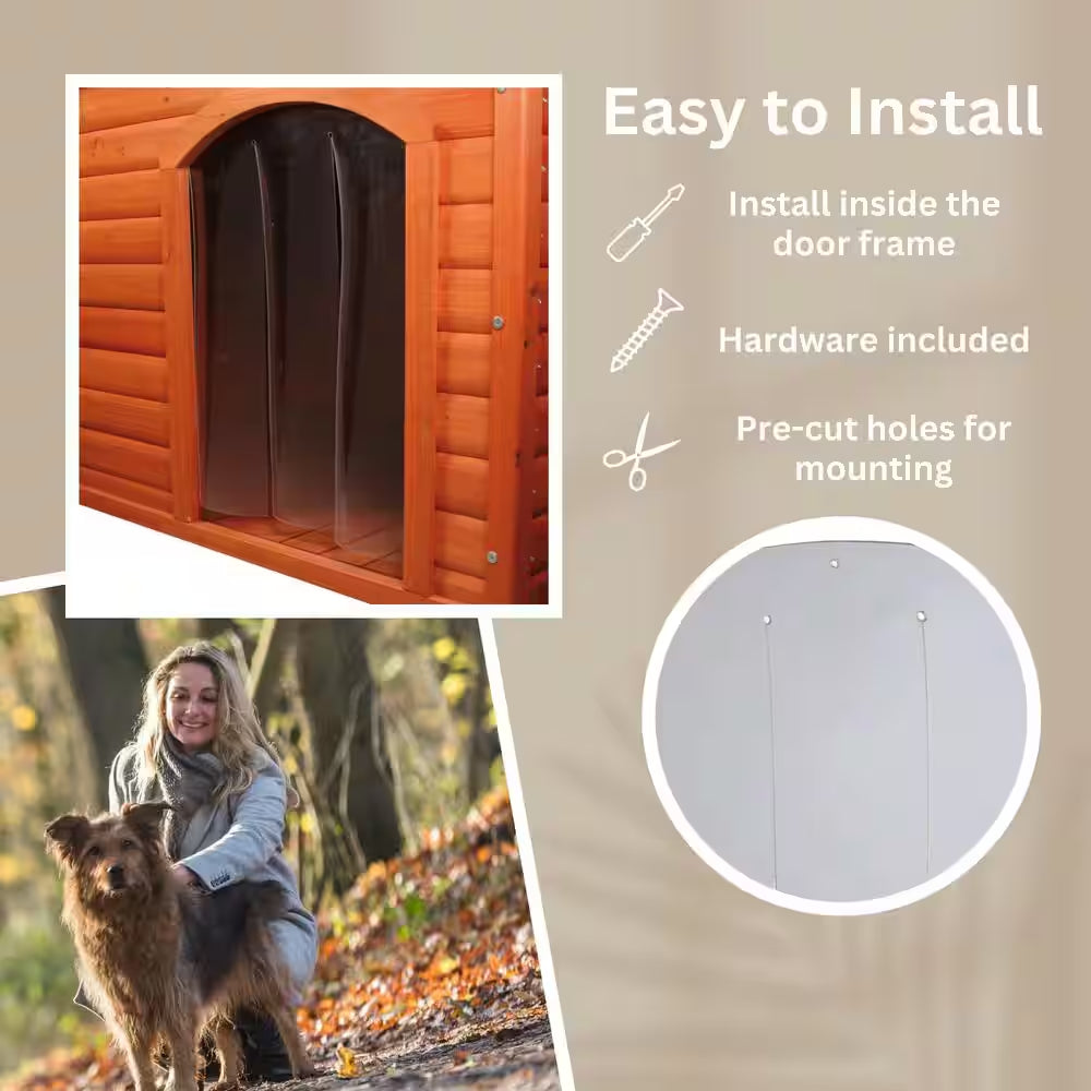 Natura Vinyl Door Flaps for Medium Classic Dog House