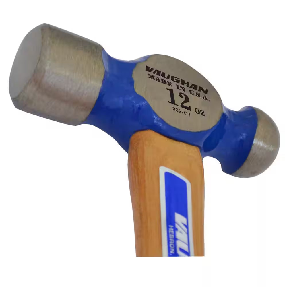 12 Oz. Steel Ball Pein Hammer with 12 In. Hardwood Handle