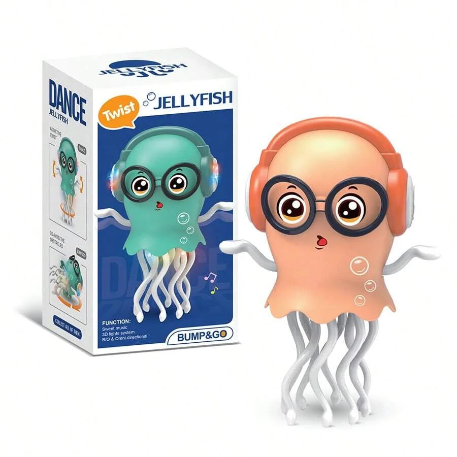 Auto-Sensing Avoiding Dancing Jellyfish Kid Electronic Pet Toys Cartoon LED Development Education Toddler Creative Birthday Gift