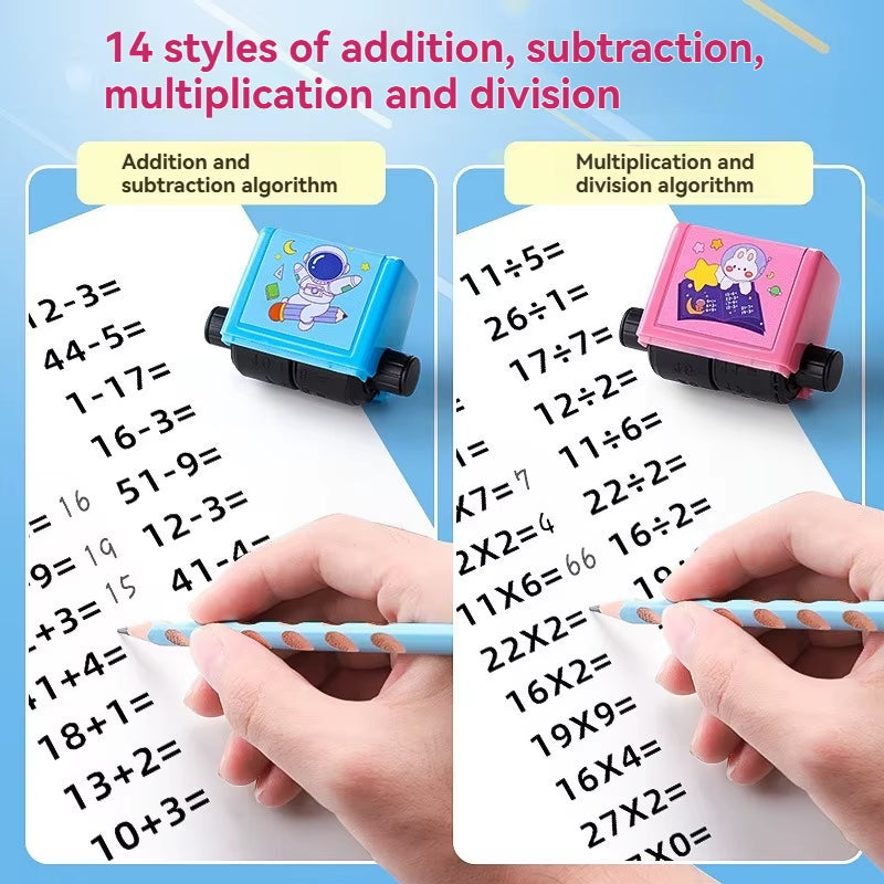 Addition and Subtraction Roller Stamps Multiplication and Division Exercise Questions Math Stamps Elementary School Mental Ari