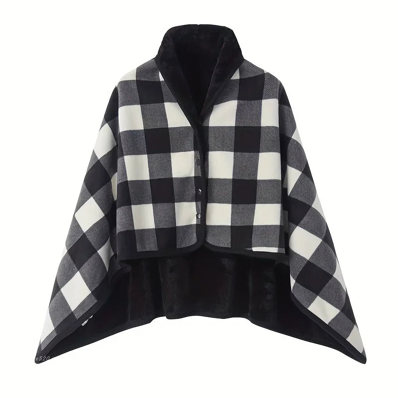 1Pc Wearable Blankets Shawl Blanket Flannel Lazy Casual Office Blanket