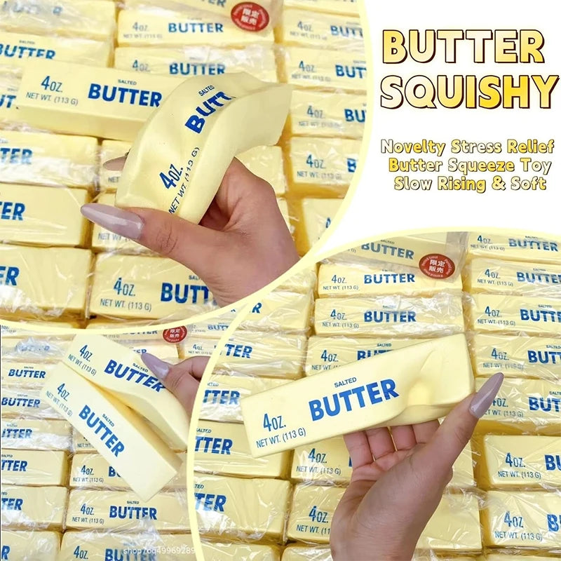 Squishy Butter Stick Fidget Toy Sticky Butter Stick Slow Rebound Stress Ball Squeeze Toy Anti-Stress Sensory Toy for Adults