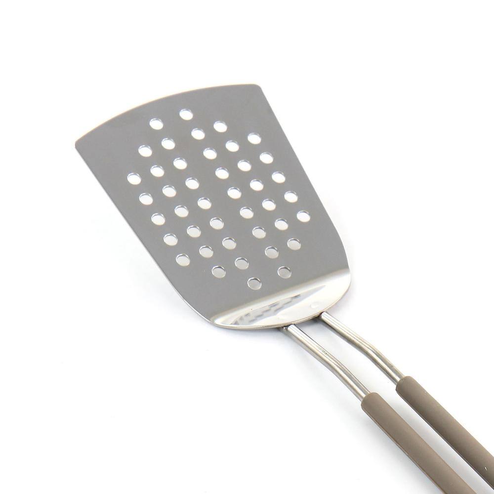 MARTHA STEWART Stainless Steel Slotted Spatula in Gray