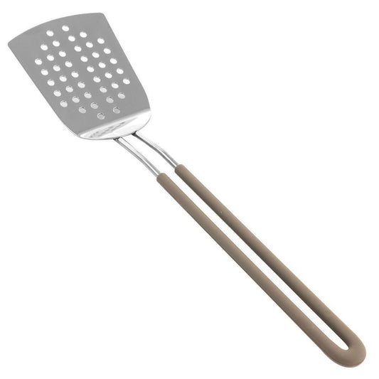 MARTHA STEWART Stainless Steel Slotted Spatula in Gray