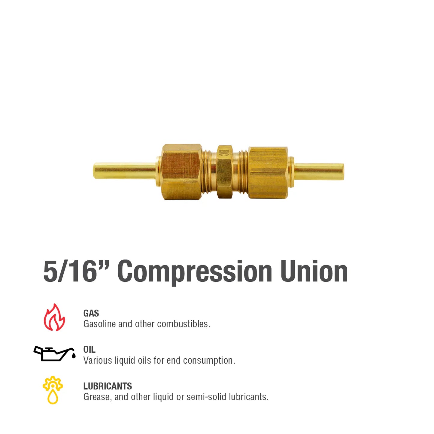 Brass 5/16-In Female X 5/16-In Female Union Fitting